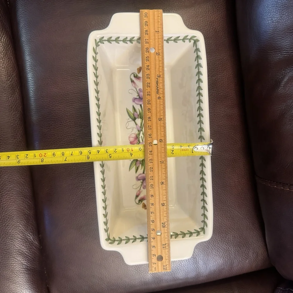 Portmeirion Botanic Garden Porcelain Meatloaf Dish 12 x 5.5” Sweet Pea